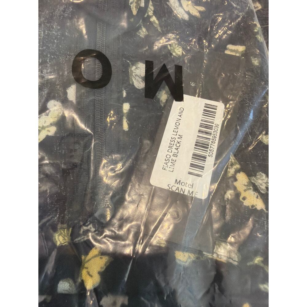 New motel Sage Cotina dress flower buds black flock size small - Picture 6 of 6